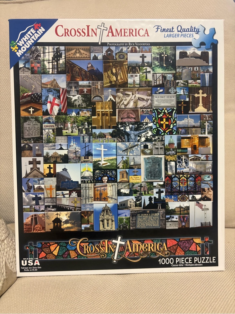 White Mountain Cross In America Puzzle - Multi-Color Collage